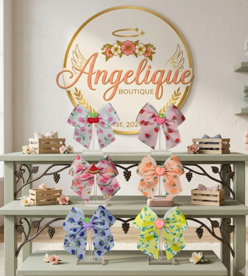 Fruity Hair Bows Girls Grosgrain Ribbon Clip