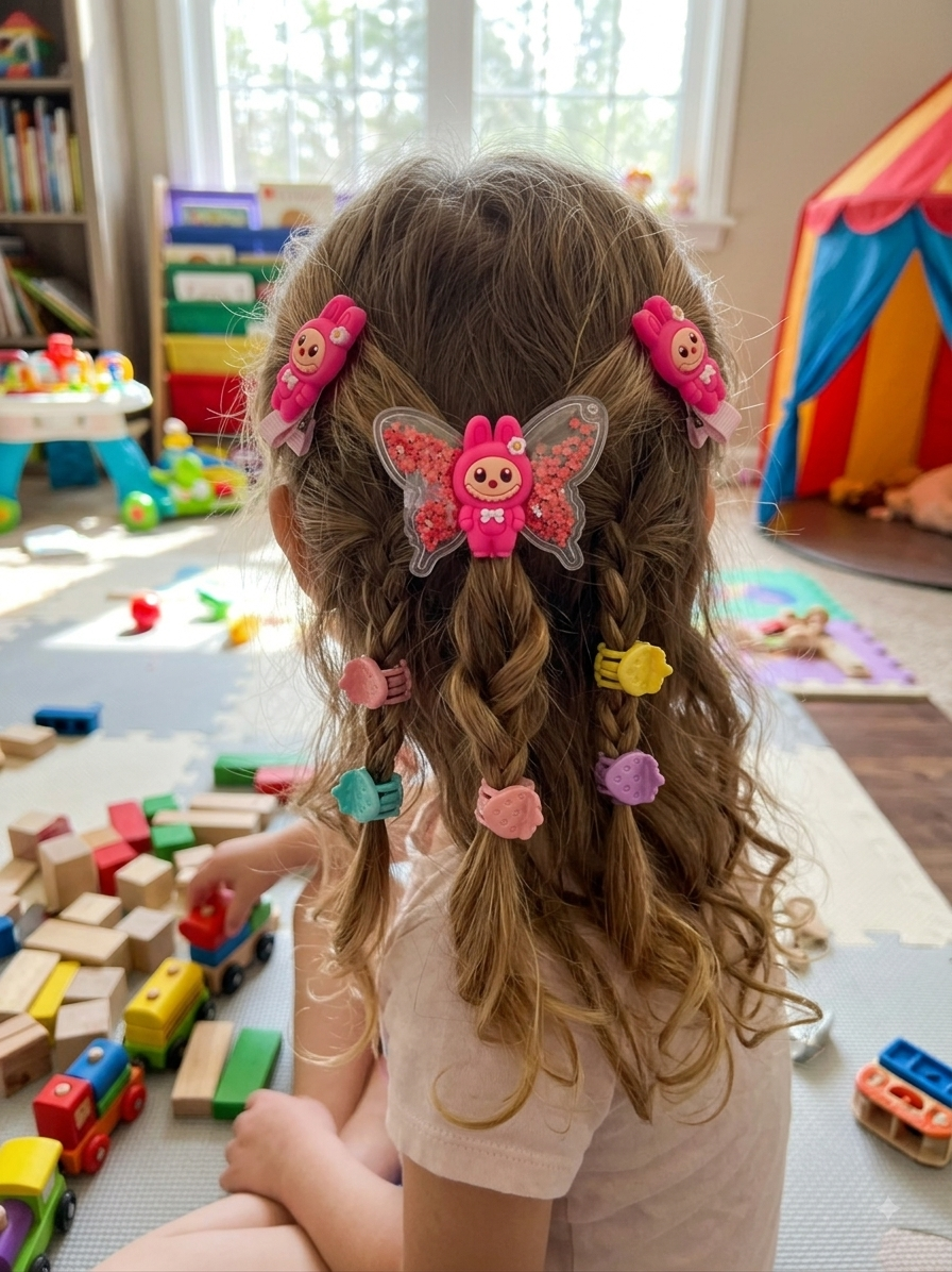 Hair Bows Set of 7 – Assorted Styles & Colors Pack
