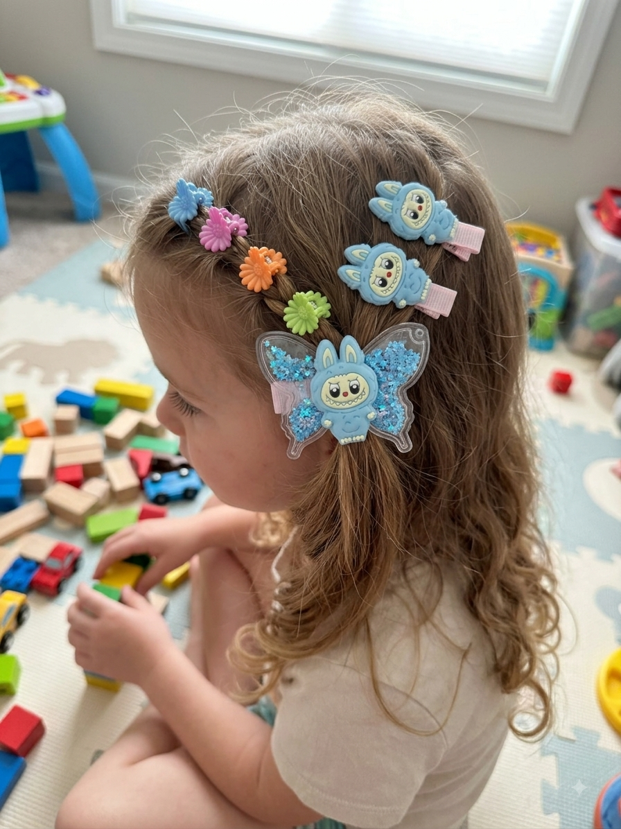 Hair Bows Set of 7 – Assorted Styles & Colors Pack