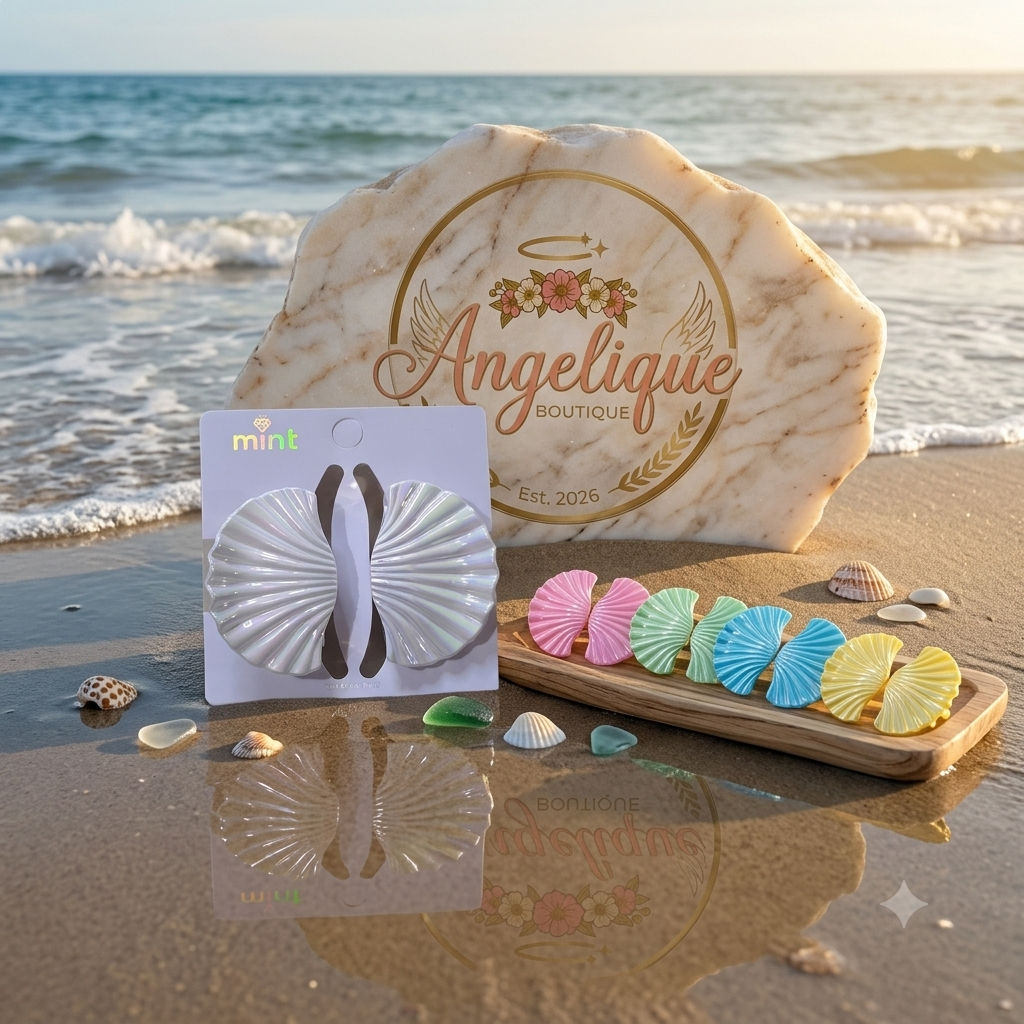 Seashell Hair Clip Set of 2 – Pastel Colors