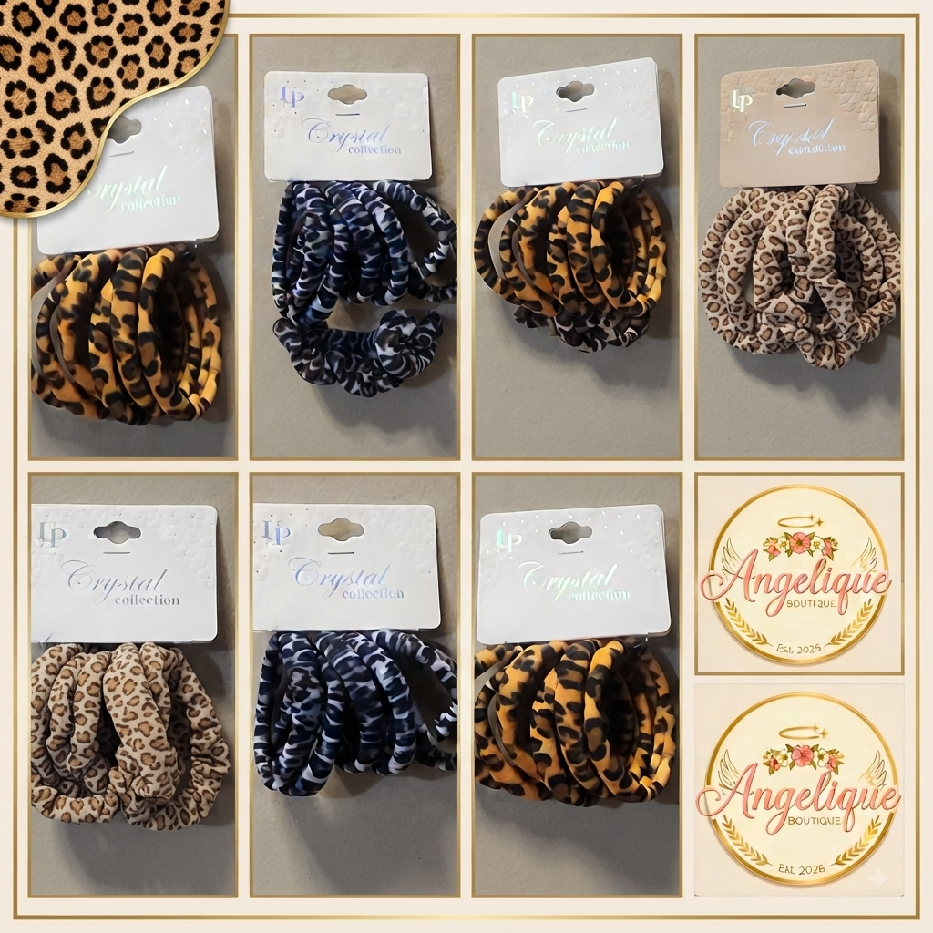 Animal Print Hair Ties Set of 10 – Assorted Patterns