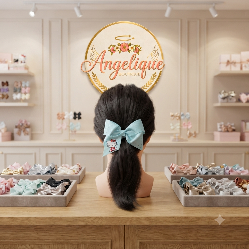 Hello Kitty Big Glitter Hair Bow for Girls