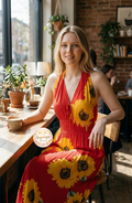 Women's Sunflower Floral Dress