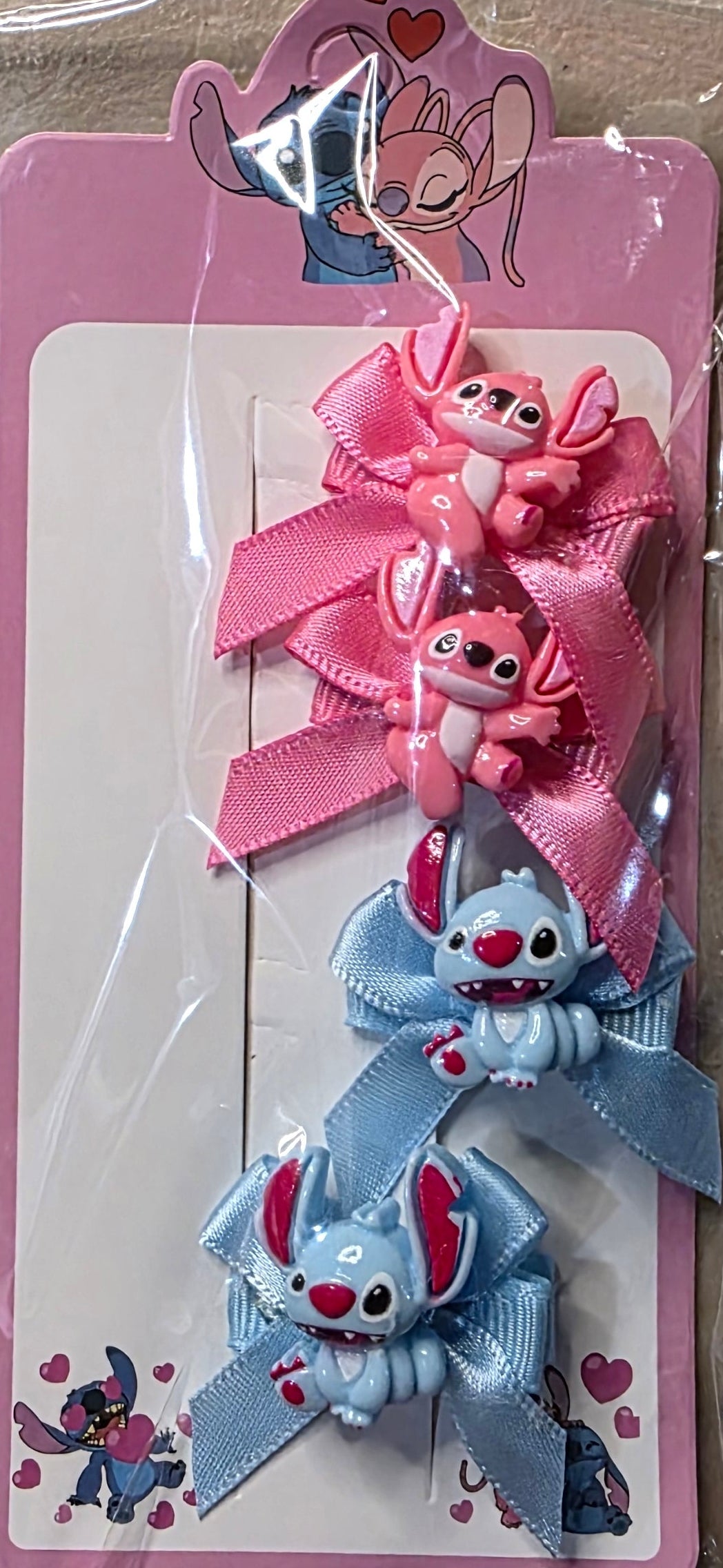 Stitch and Angela Hair Bows for Girls – Cute Character Bow