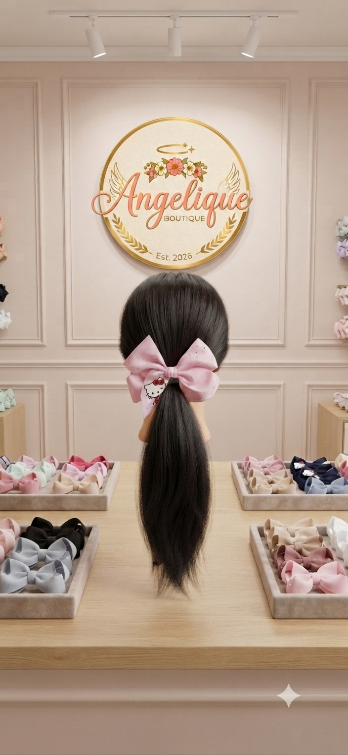 Hello Kitty Big Glitter Hair Bow for Girls