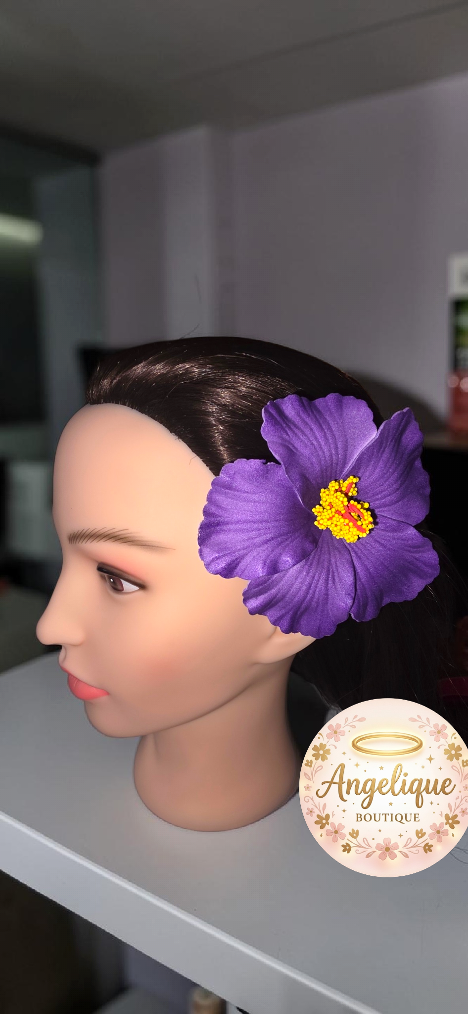 Lazo Floral de Hibiscus para el Cabello