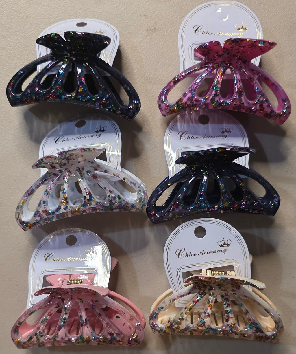 Butterfly Hair Clip with Glitter – Sparkly Hair Accessory