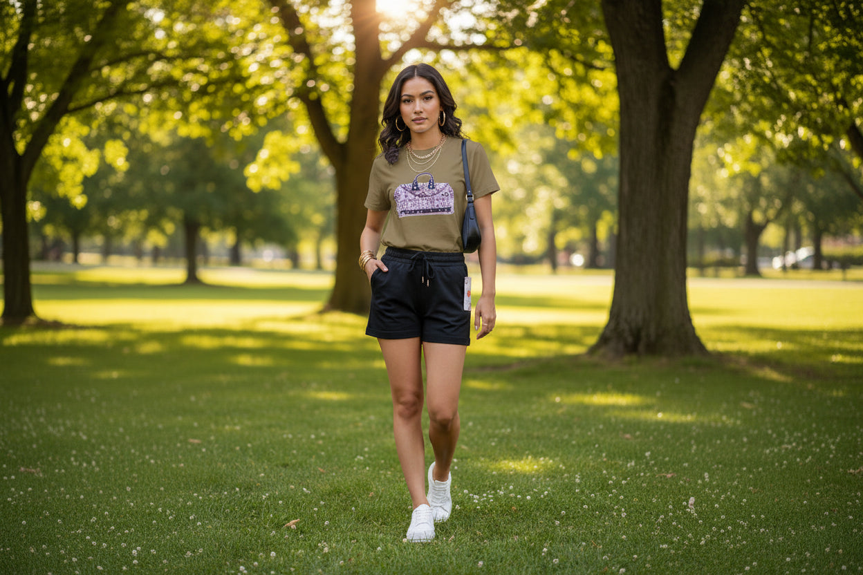 Blusa Monograma de Lujo 100% Algodón