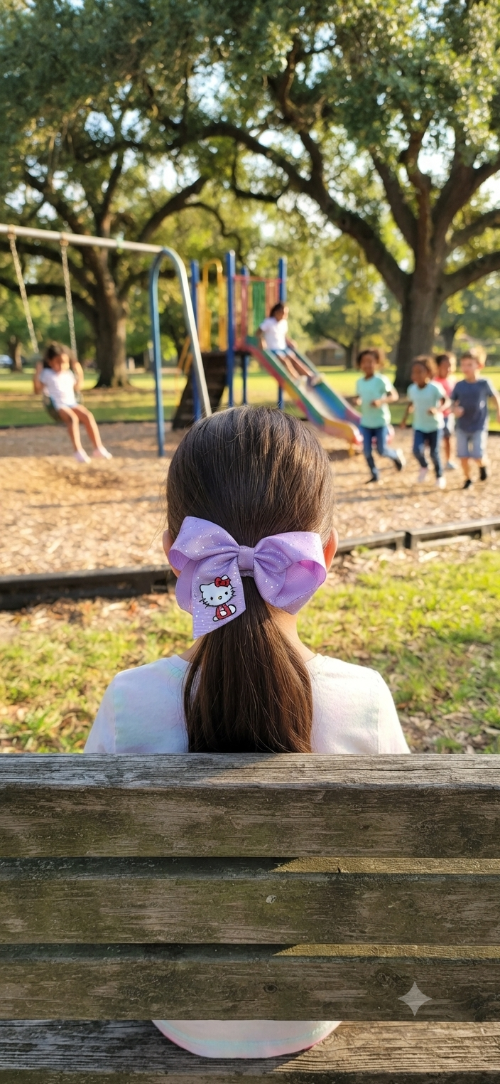 Hello Kitty Big Glitter Hair Bow for Girls