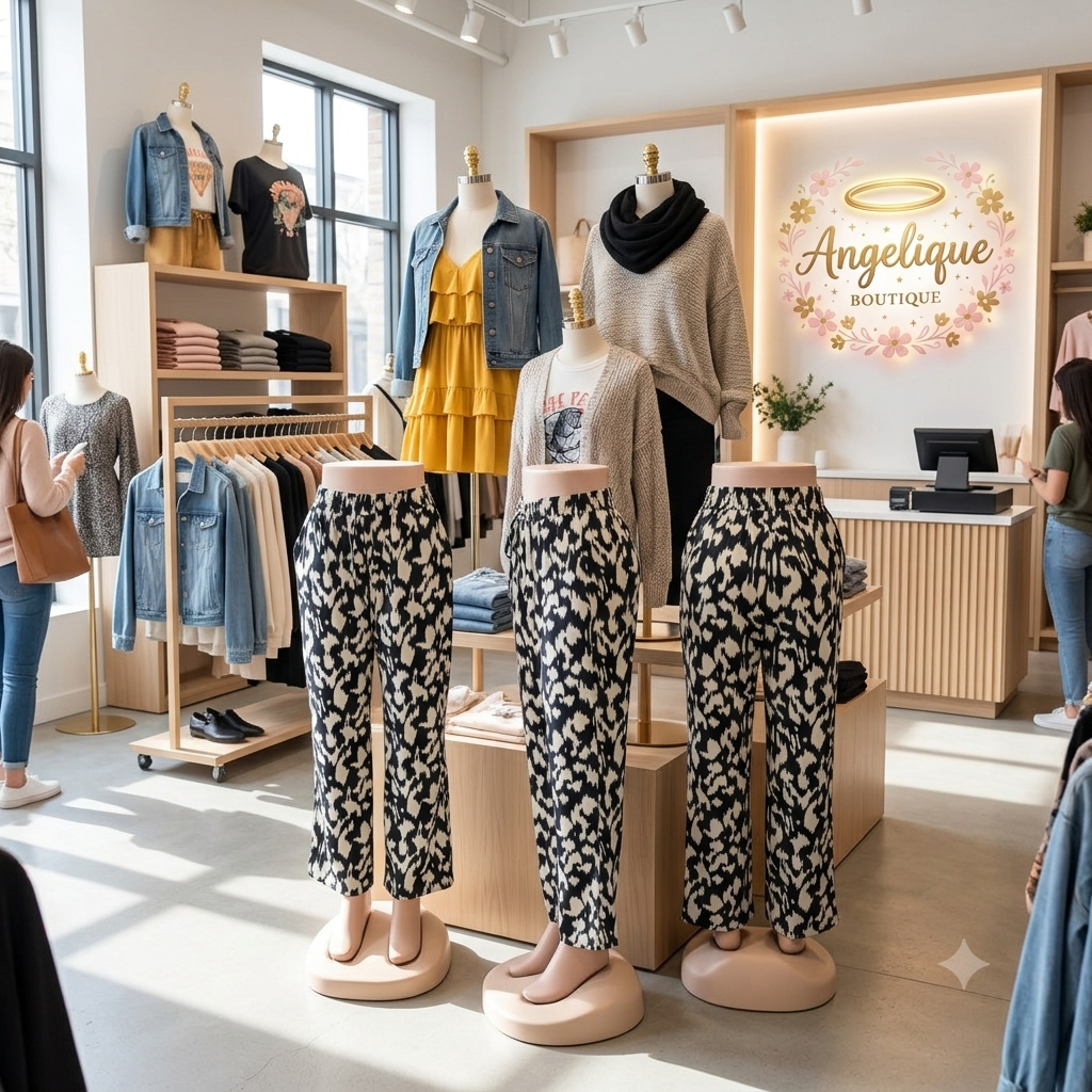 Pantaloneta Palazzo con Cintura Elástica