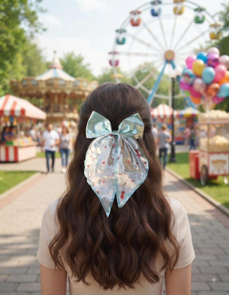Coquette Cherry Hair Bow – Cute Bow for Girls & Women