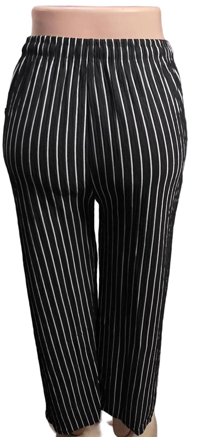 Women's Striped Palazzo Wide-Leg Pants