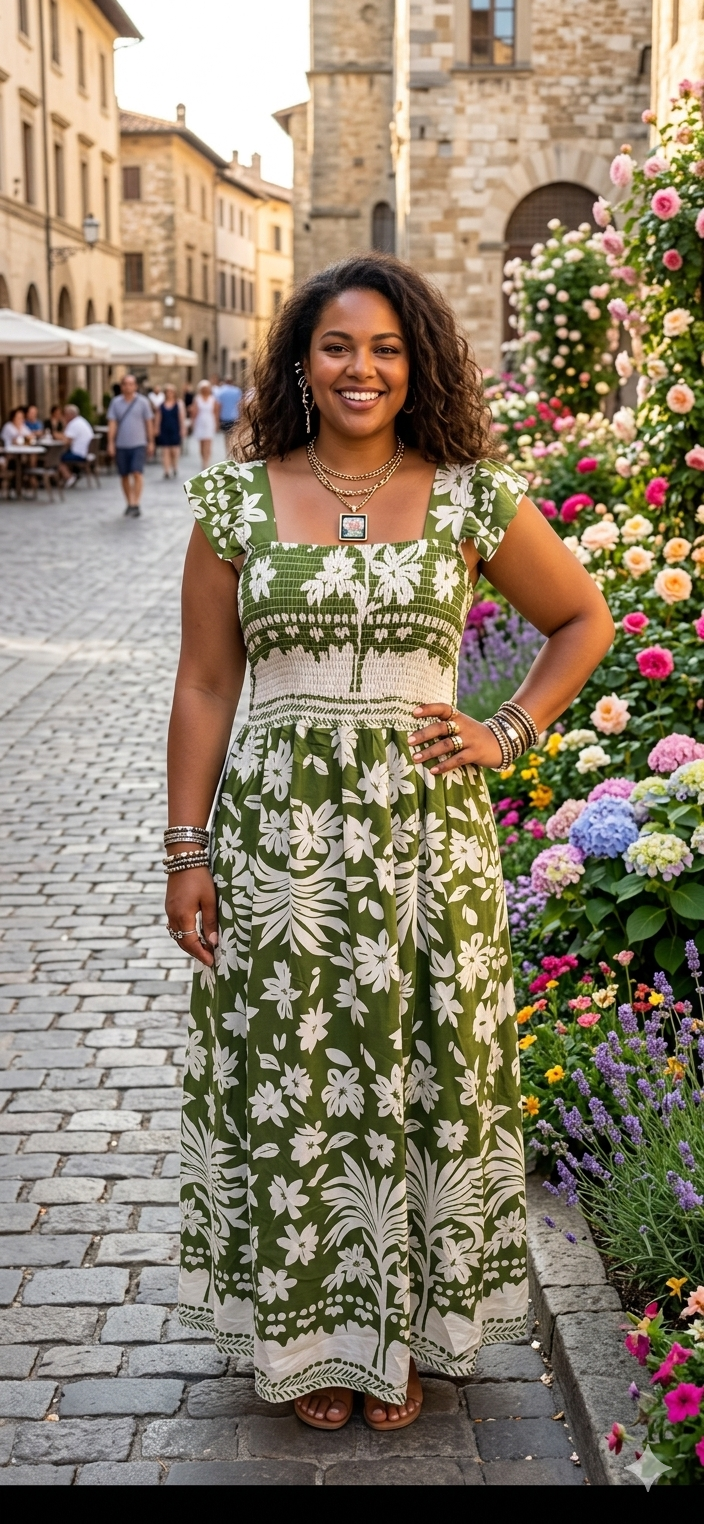 Vestido Largo Floral de Alta Calidad | Estampado Floral Elegante