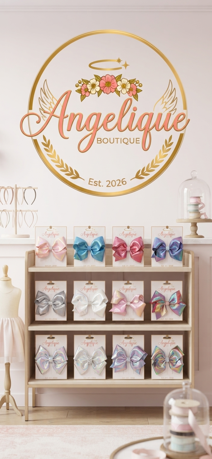 Metallic Holographic Hair Bows