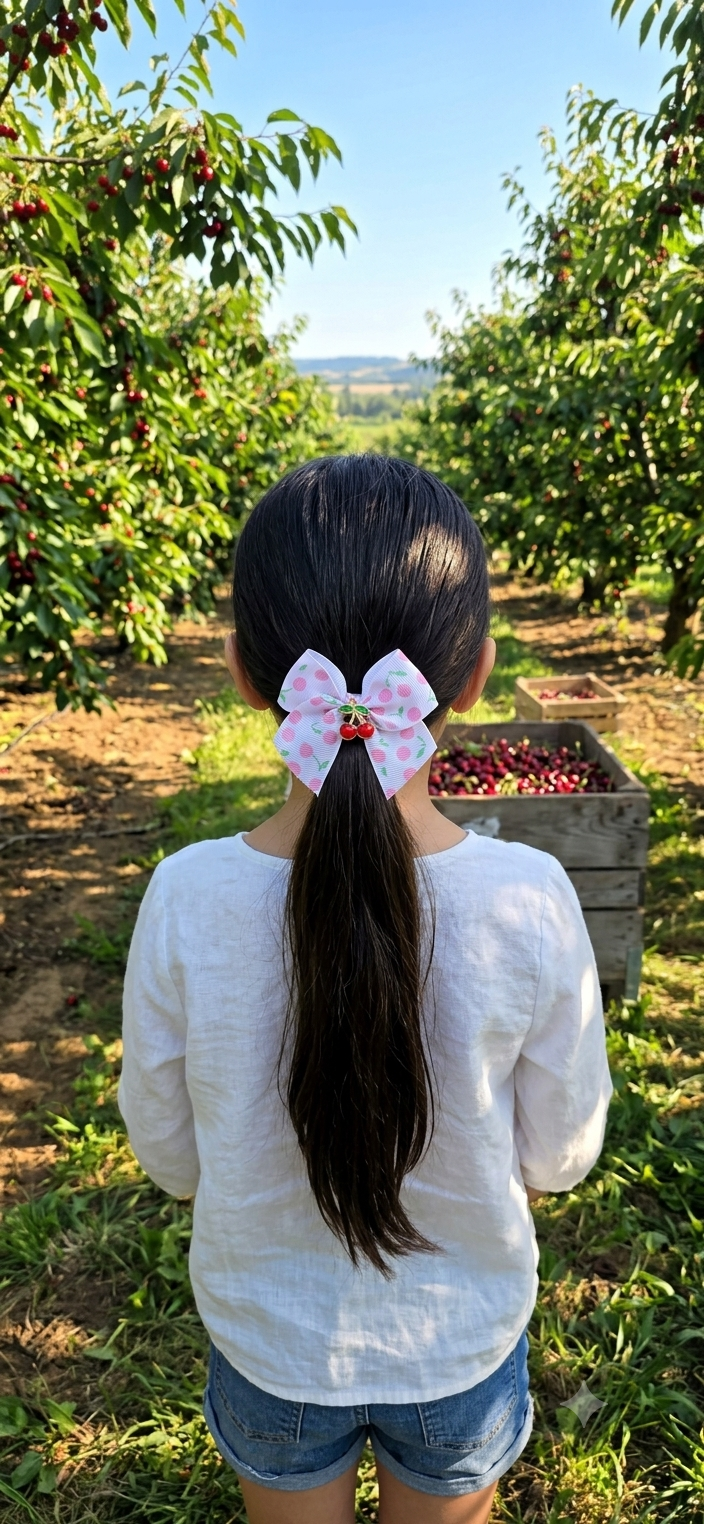 Fruity Hair Bows Girls Grosgrain Ribbon Clip