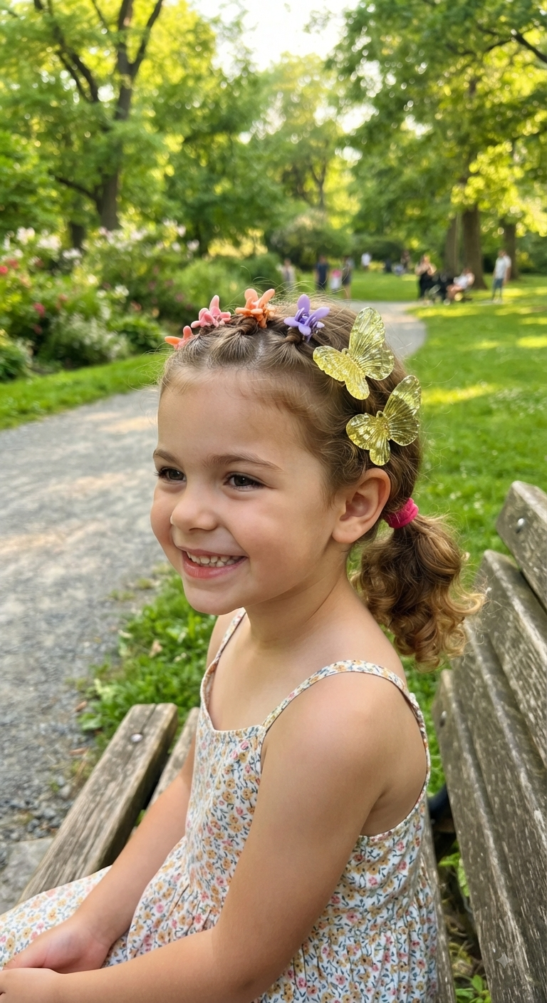 Butterfly Hair Clips – Mini Hair Ties & Clips Set