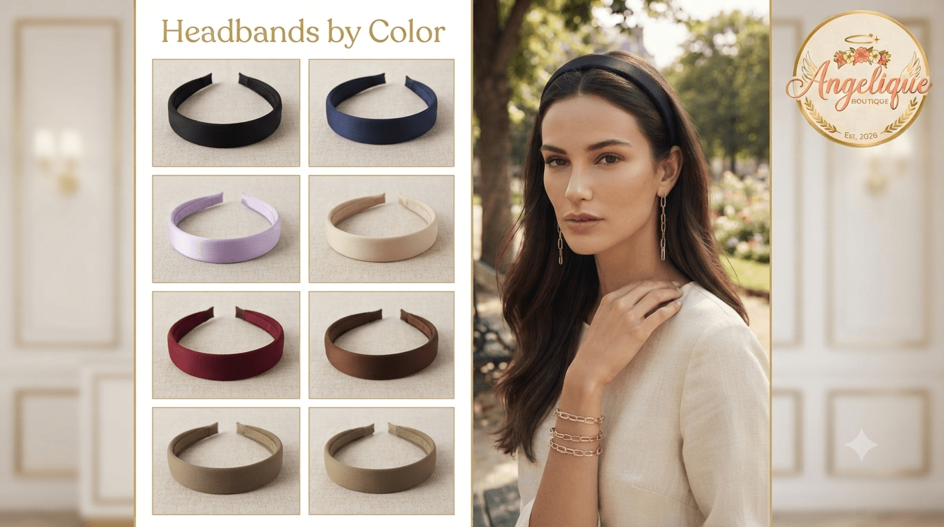 Satin Hair Headband for Women – Elegant & Chic - Angelique Boutique