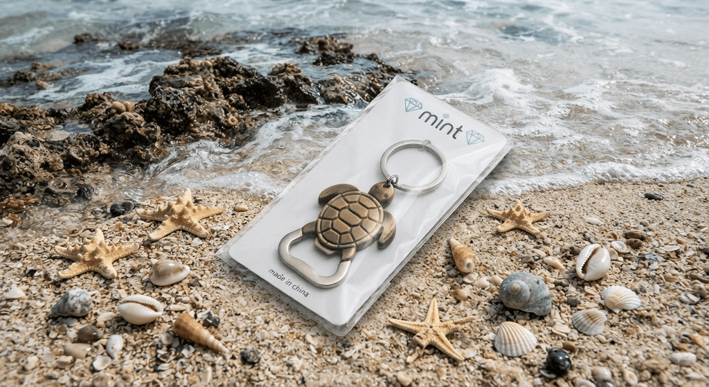 Sea Turtle Keychain with Bottle Opener – Metal Charm - Angelique Boutique