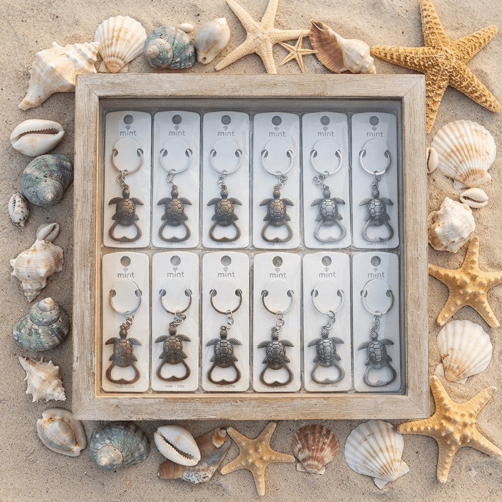Sea Turtle Keychain with Bottle Opener – Metal Charm - Angelique Boutique