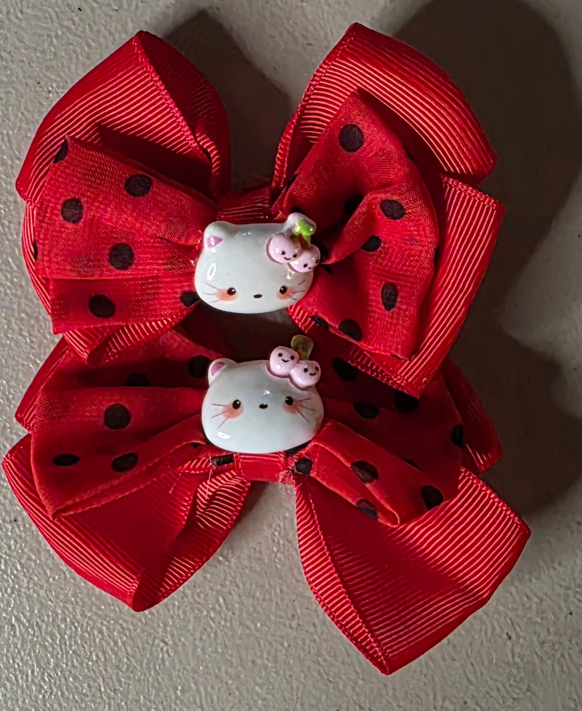 Set of 2 Hello Kitty & Friends Polka Dot Hair Bows - Angelique Boutique