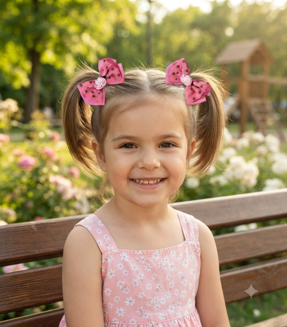 Set of 2 Hello Kitty & Friends Polka Dot Hair Bows - Angelique Boutique