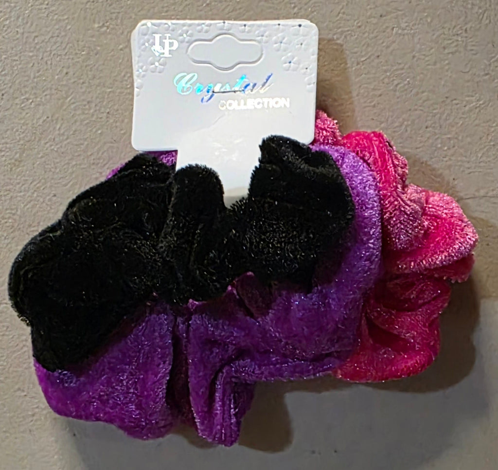 Set of 3 Scrunchies – Soft Elastic Hair Ties for Women - Angelique Boutique