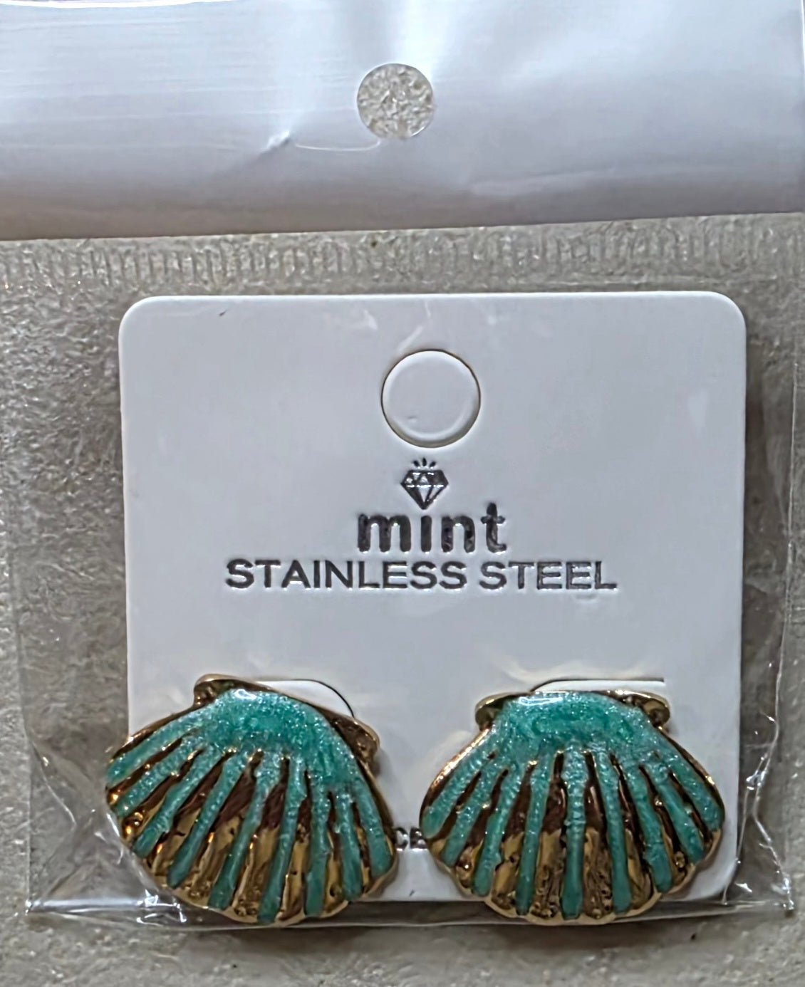 Shell Stainless Steel Earrings – Colorful Enamel Studs for Women - Angelique Boutique