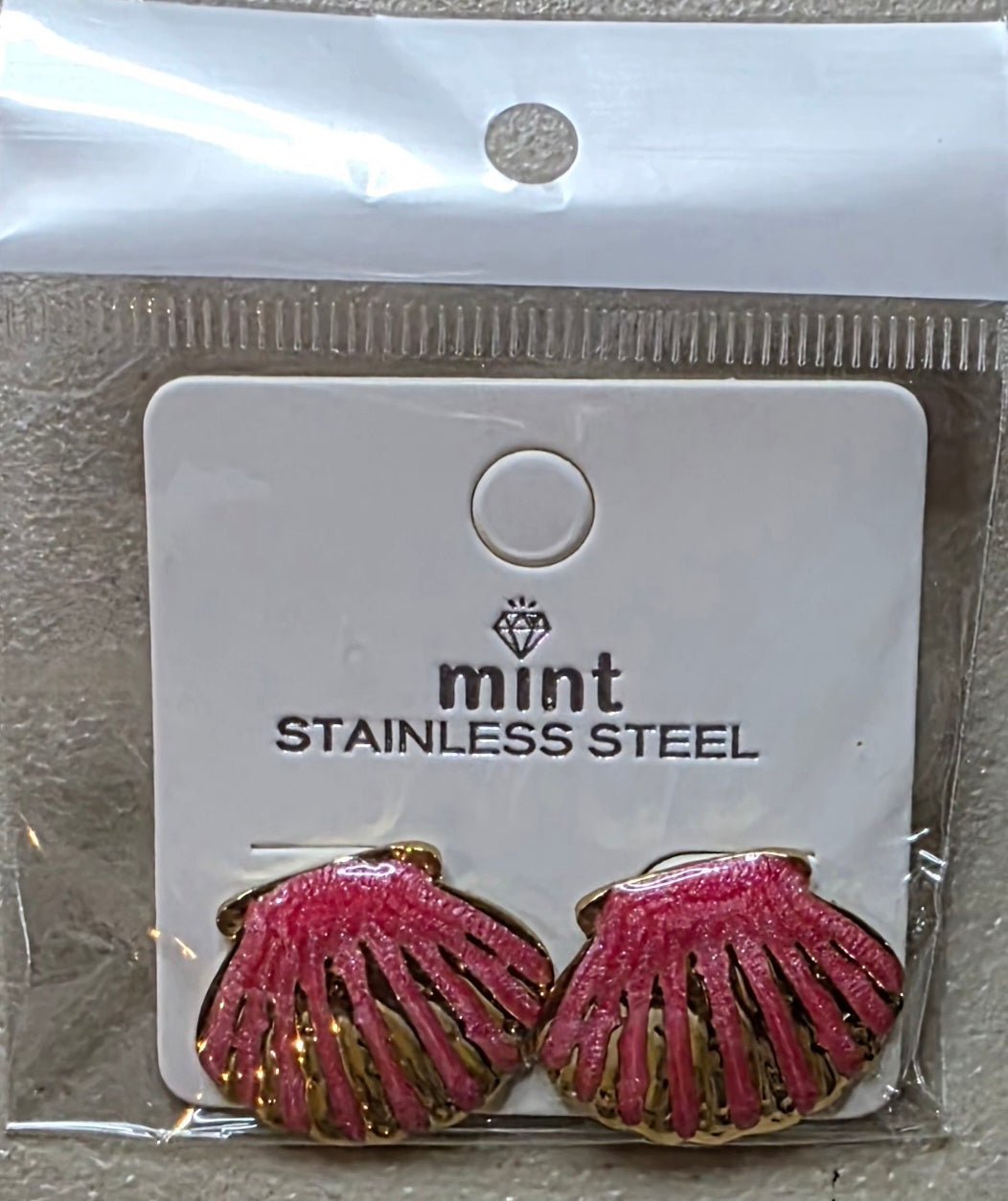 Shell Stainless Steel Earrings – Colorful Enamel Studs for Women - Angelique Boutique