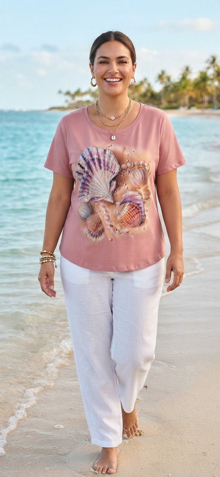 Snail Print Blouse – Lightweight Women's Fashion Top - Angelique Boutique