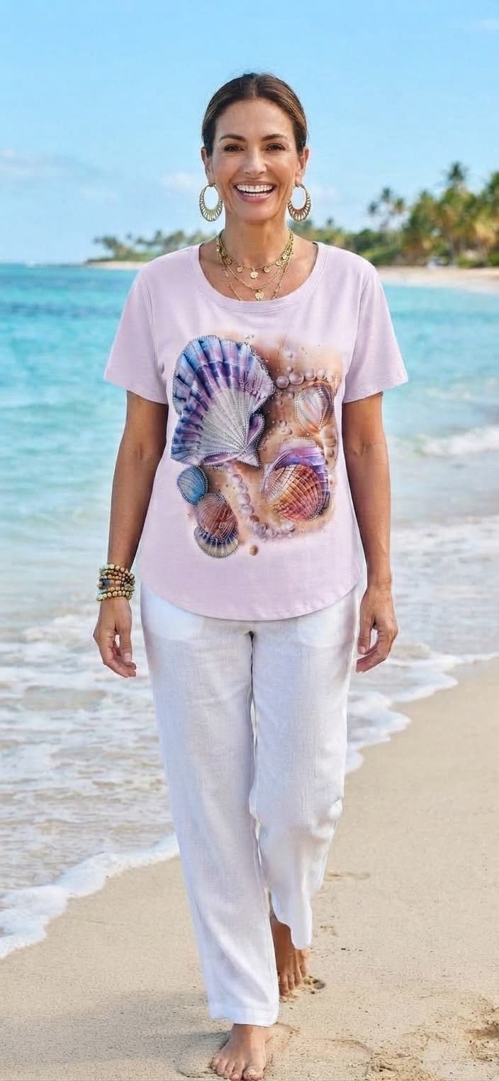 Snail Print Blouse – Lightweight Women's Fashion Top - Angelique Boutique