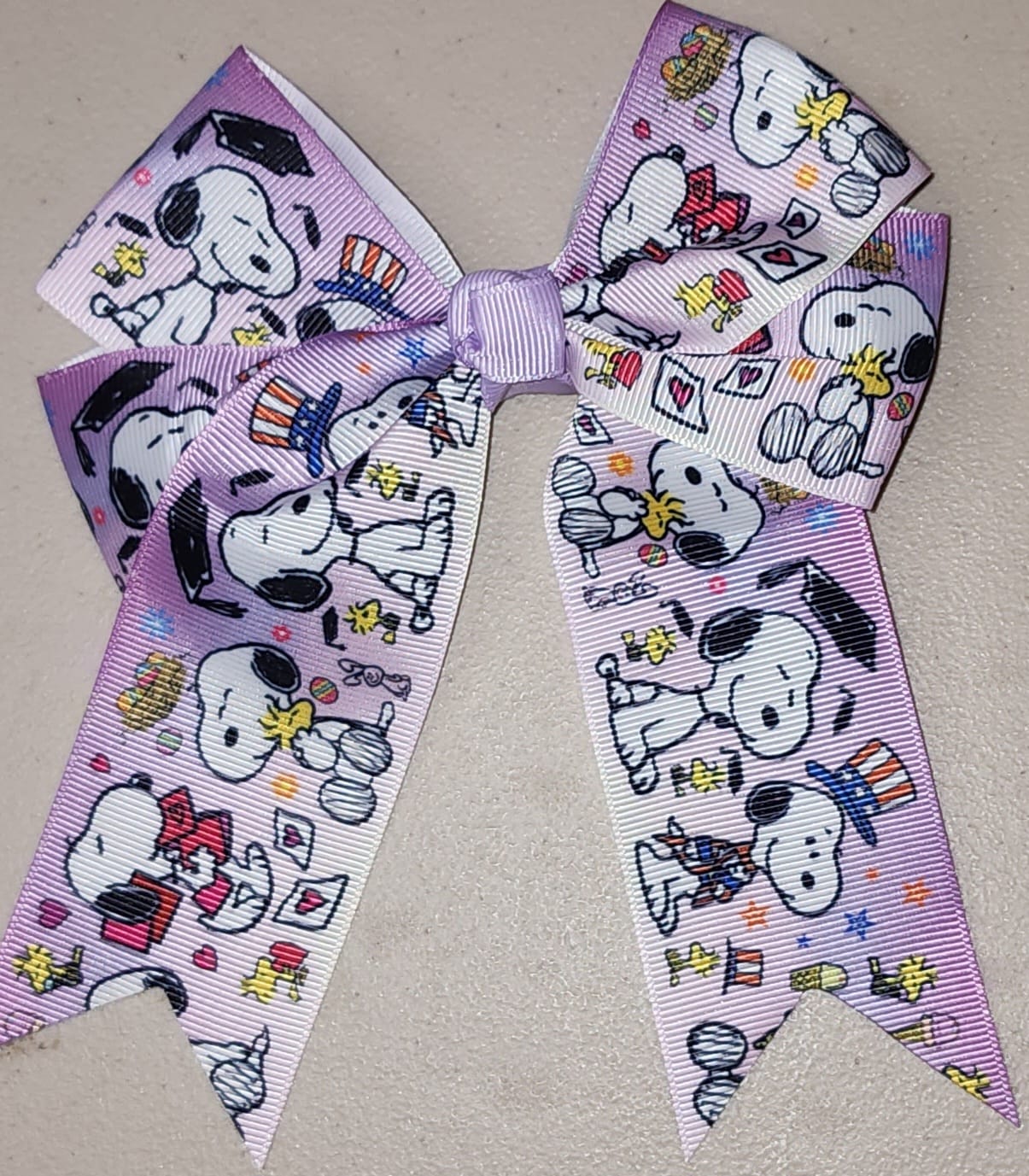 Snoopy & Friends Cheer Hair Bow for Girls - Angelique Boutique