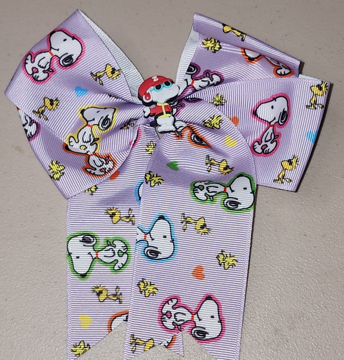Snoopy Grosgrain Hair Bow Clip for Girls - Angelique Boutique