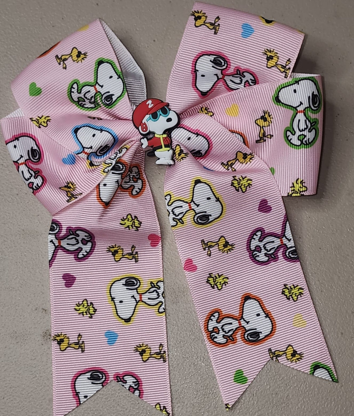 Snoopy Grosgrain Hair Bow Clip for Girls - Angelique Boutique