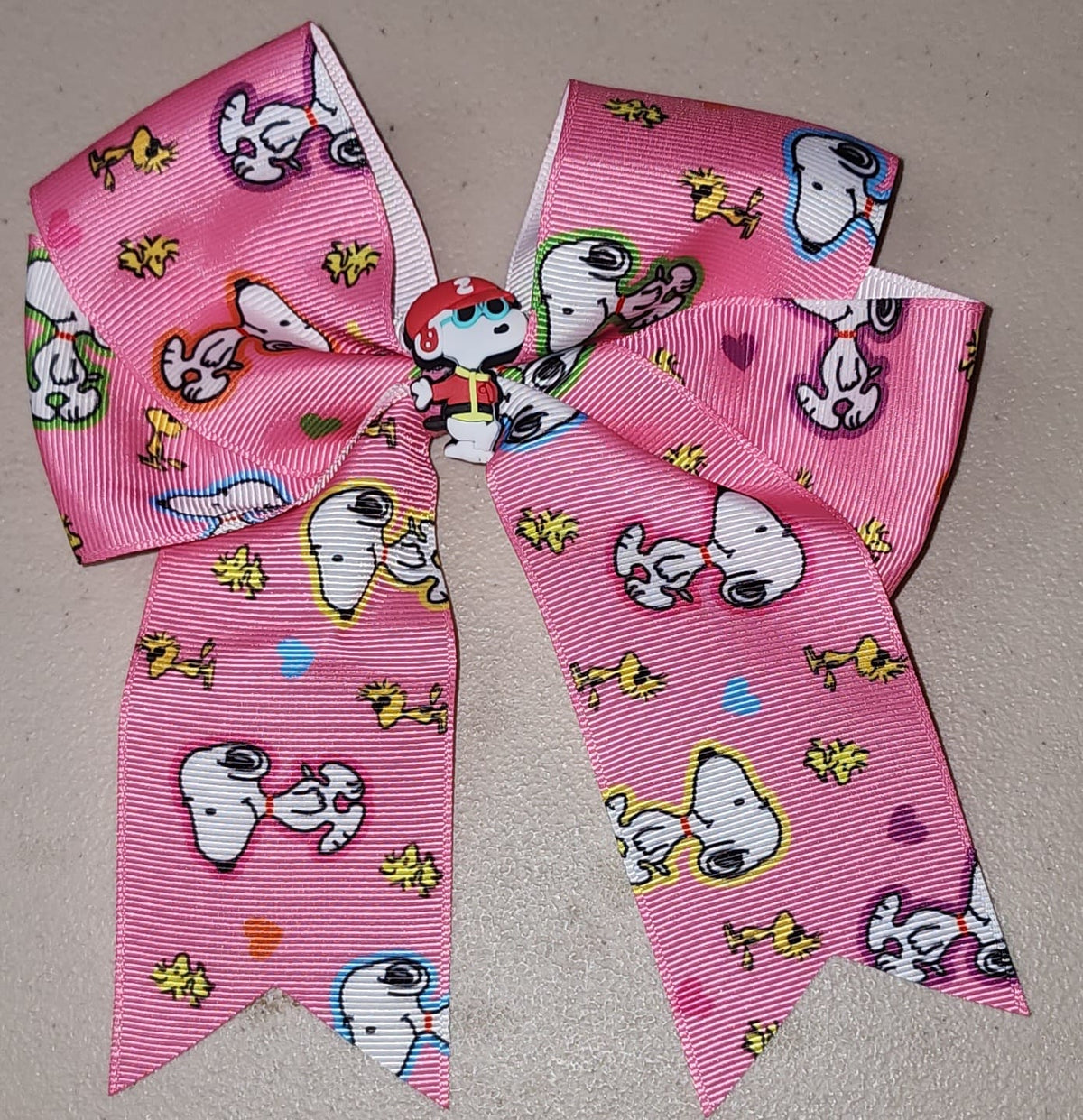 Snoopy Grosgrain Hair Bow Clip for Girls - Angelique Boutique