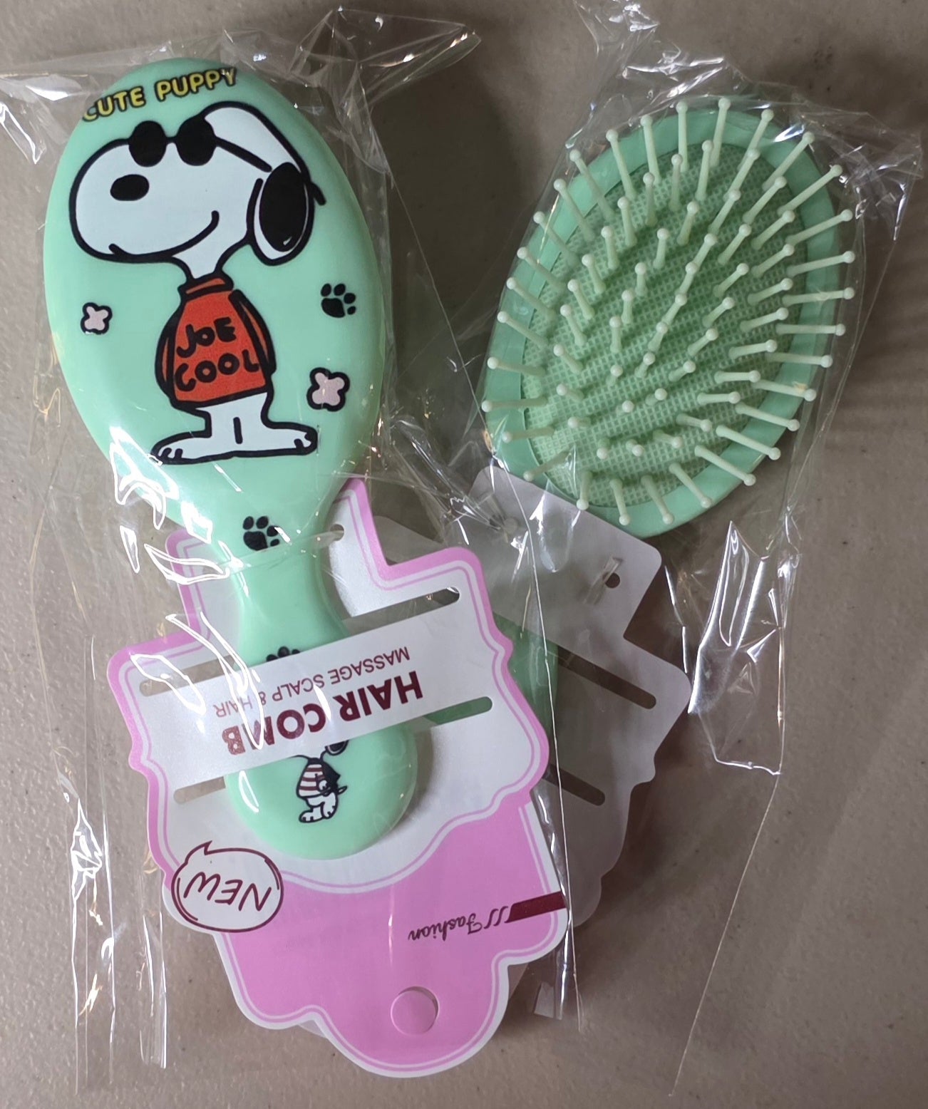 Snoopy Pastel Hair Brush & Scalp Massage Comb – 4 Colors - Angelique Boutique