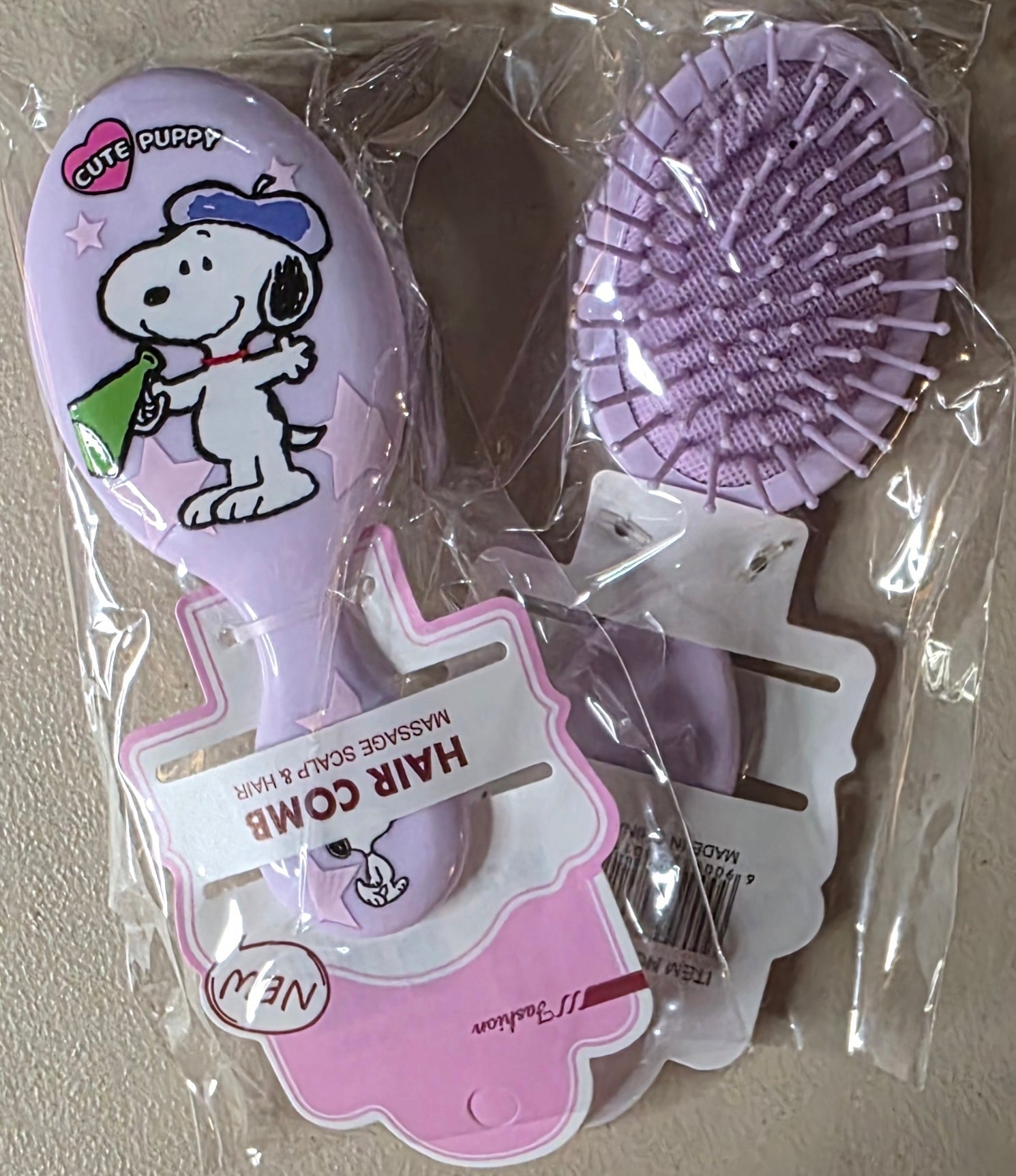 Snoopy Pastel Hair Brush & Scalp Massage Comb – 4 Colors - Angelique Boutique
