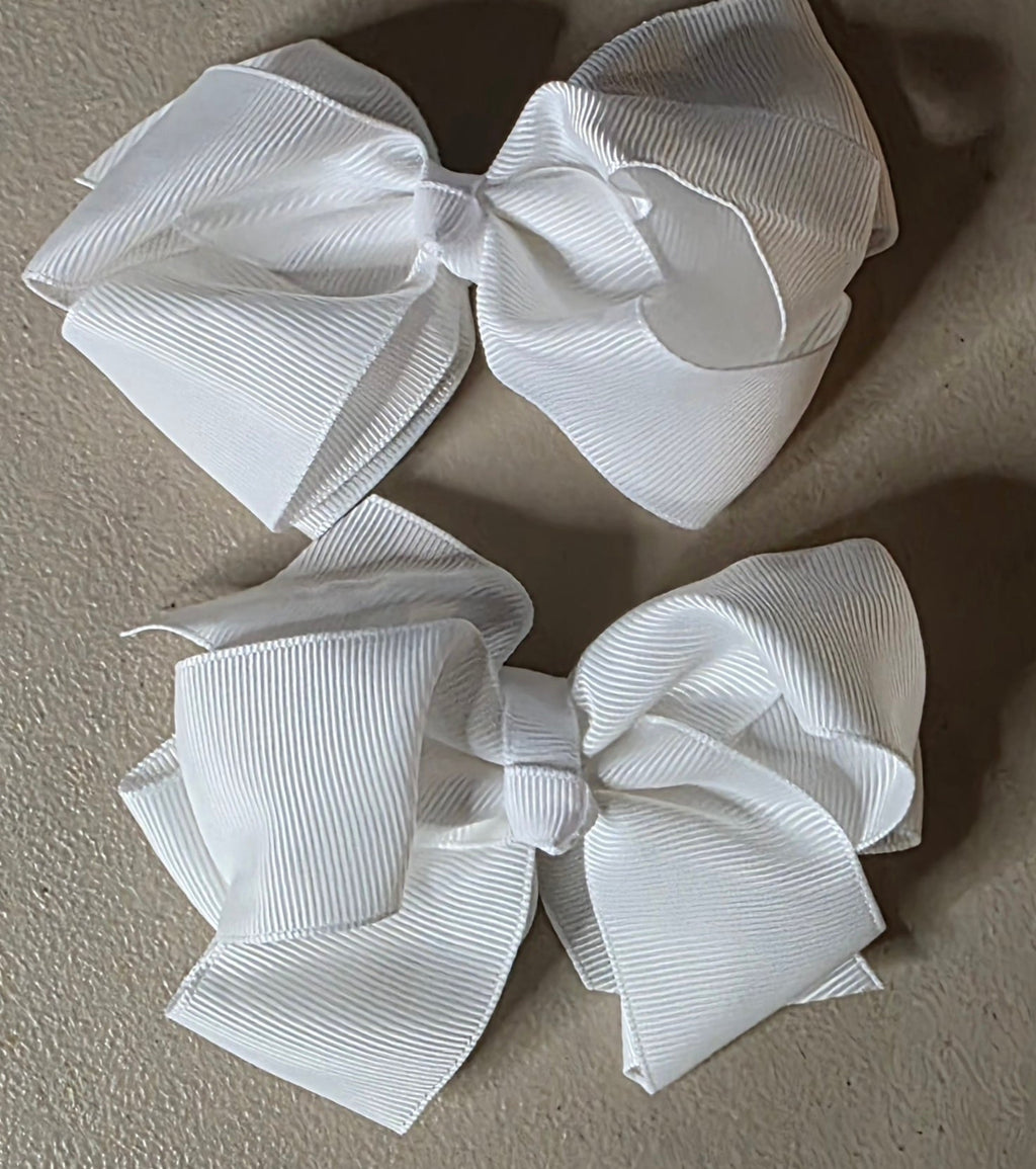 Solid Color Hair Bow Set of 2 for Women & Girls - Angelique Boutique