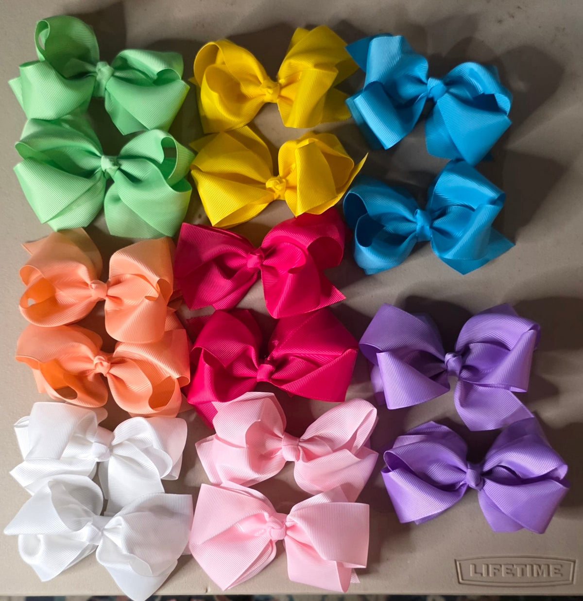 Solid Color Hair Bow Set of 2 for Women & Girls - Angelique Boutique