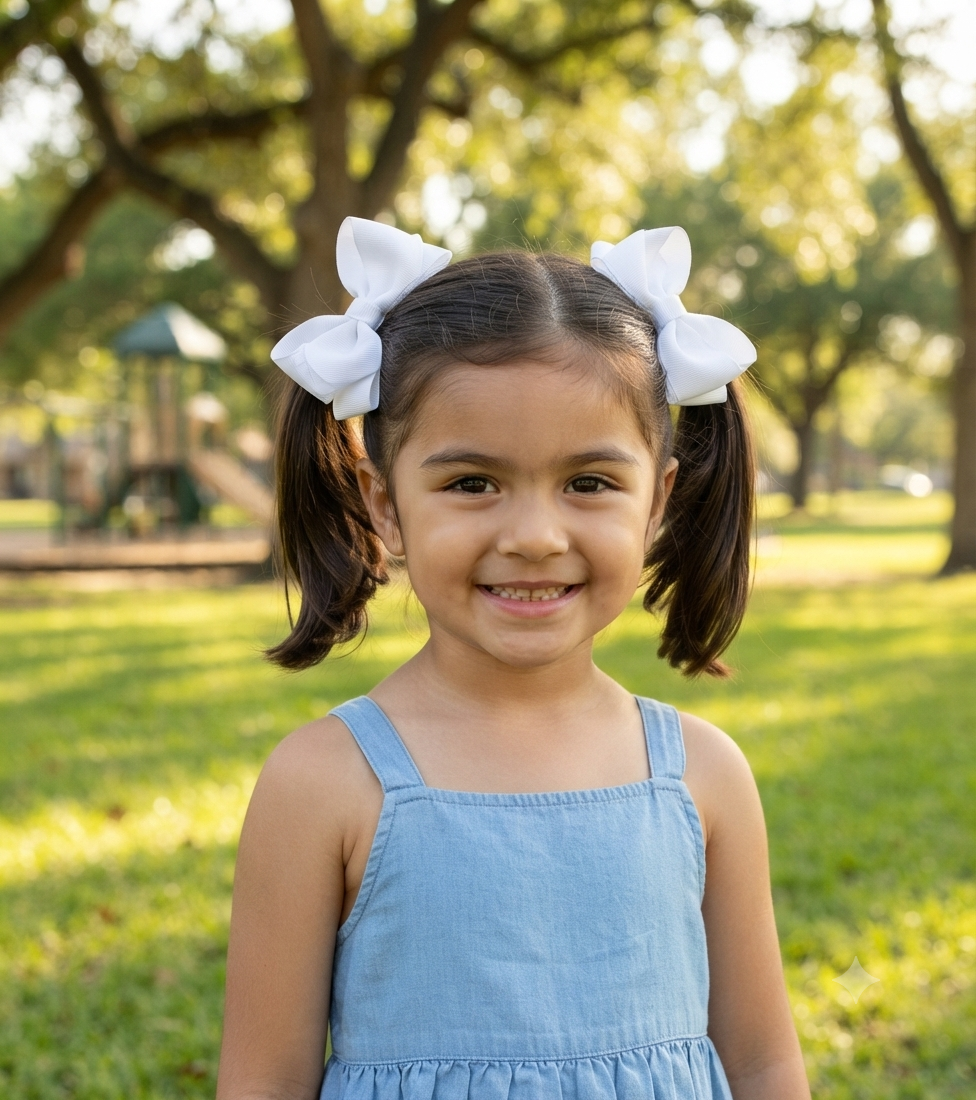 Solid Color Hair Bow Set of 2 for Women & Girls - Angelique Boutique
