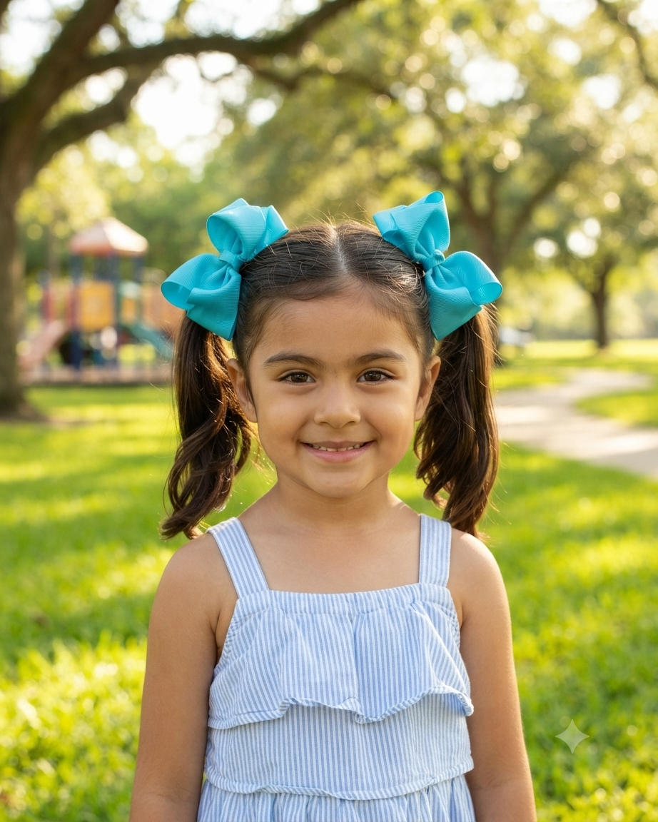 Solid Color Hair Bow Set of 2 for Women & Girls - Angelique Boutique
