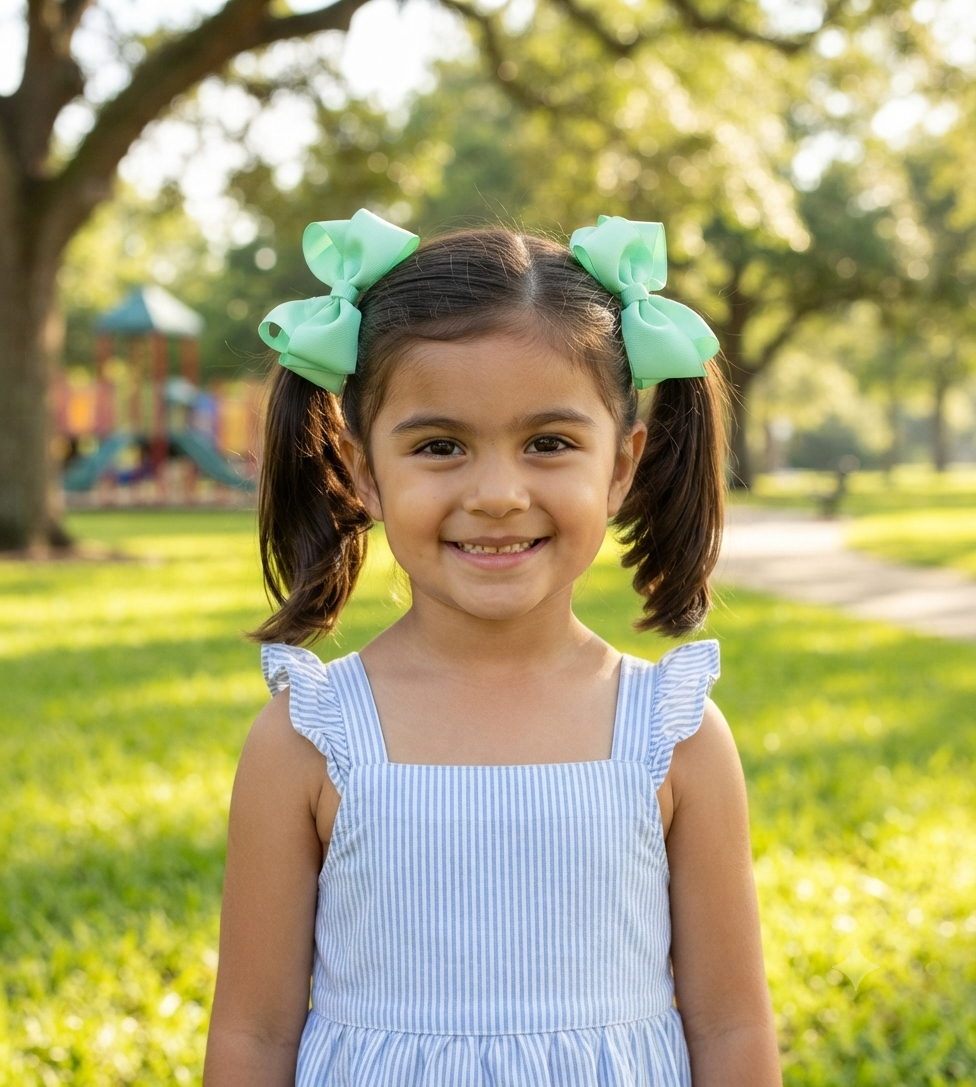 Solid Color Hair Bow Set of 2 for Women & Girls - Angelique Boutique