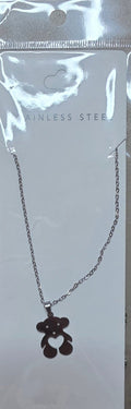 Stainless Steel Bear Charm Necklace – Gold & Silver - Angelique Boutique