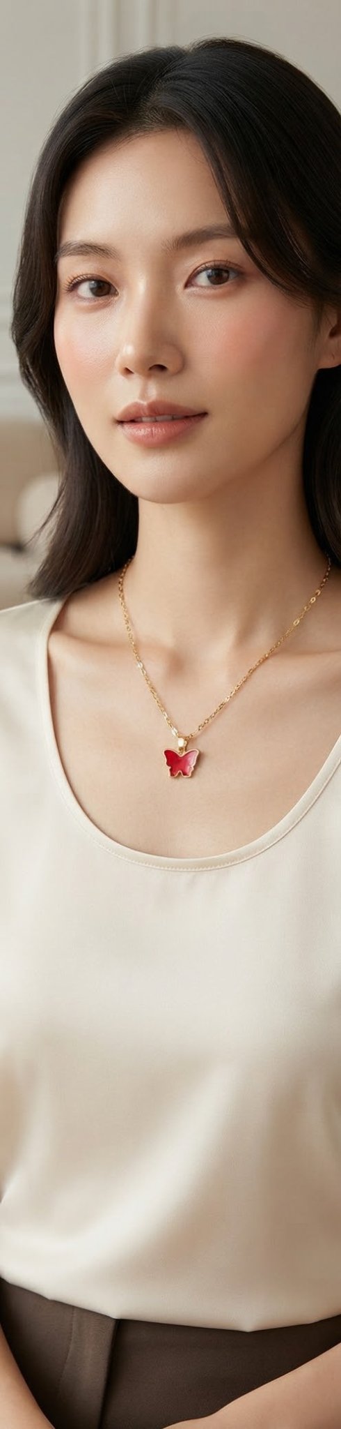 Stainless Steel Butterfly Necklace – 10 Colors Available - Angelique Boutique