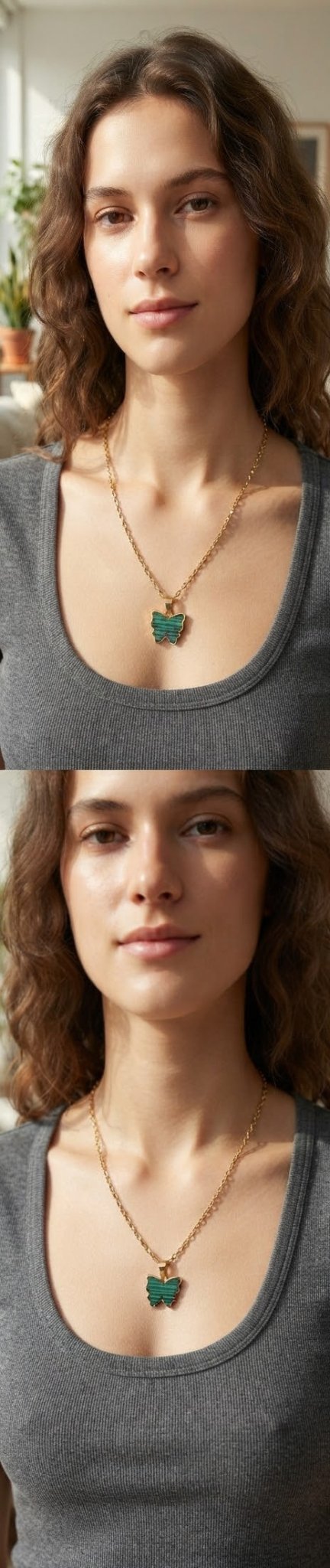Stainless Steel Butterfly Necklace – 10 Colors Available - Angelique Boutique