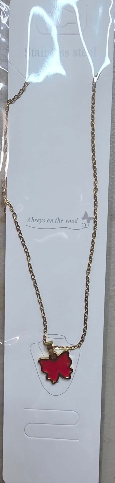 Stainless Steel Butterfly Necklace – 10 Colors Available - Angelique Boutique