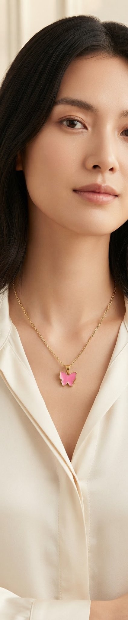 Stainless Steel Butterfly Necklace – 10 Colors Available - Angelique Boutique