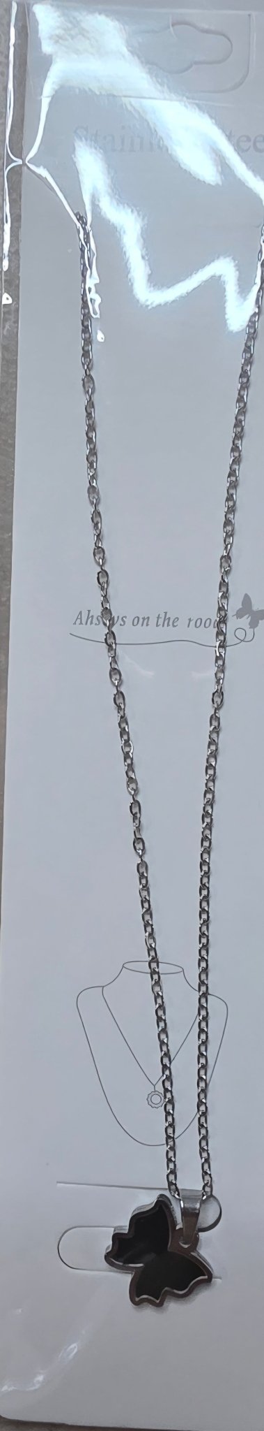 Stainless Steel Butterfly Necklace – 10 Colors Available - Angelique Boutique