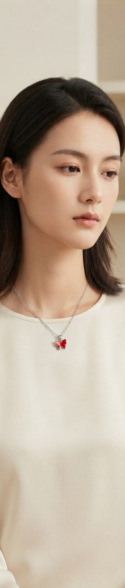 Stainless Steel Butterfly Necklace – 10 Colors Available - Angelique Boutique