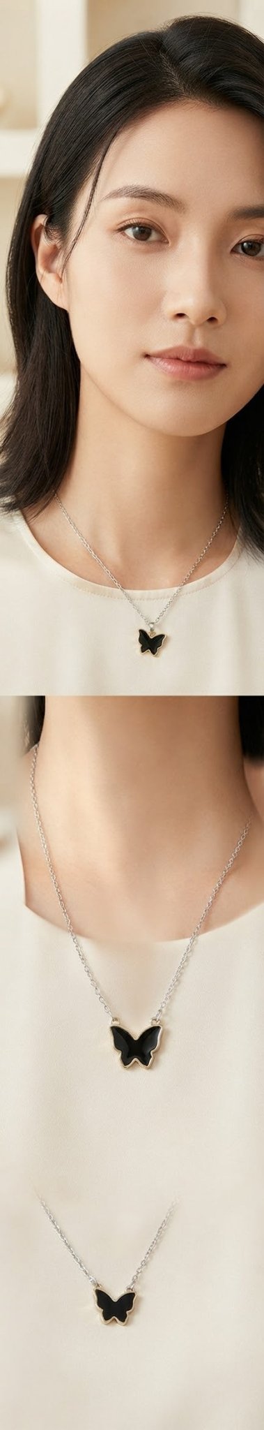 Stainless Steel Butterfly Necklace – 10 Colors Available - Angelique Boutique