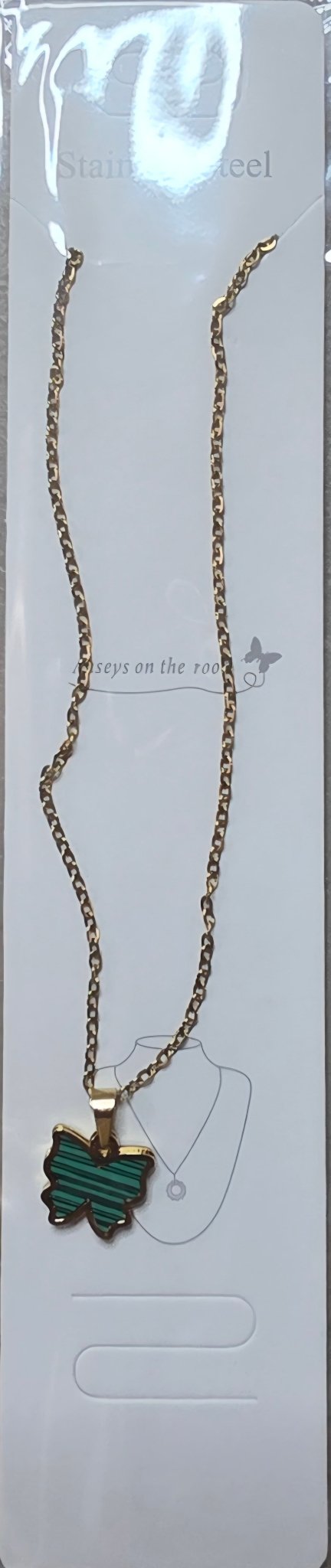 Stainless Steel Butterfly Necklace – 10 Colors Available - Angelique Boutique